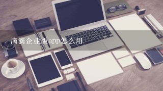 滴滴企业版app怎么用