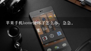 苹果手机home键坏了怎么办，急急。