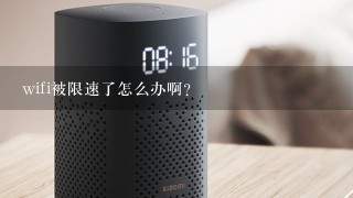 wifi被限速了怎么办啊？