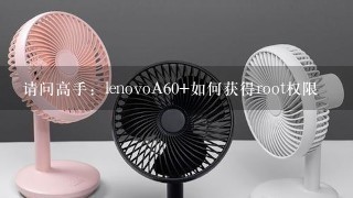 请问高手：lenovoA60+如何获得root权限