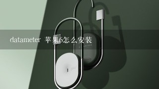 datameter 苹果6怎么安装