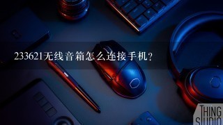 233621无线音箱怎么连接手机？