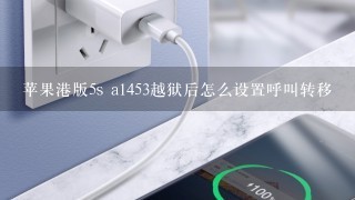 苹果港版5s a1453越狱后怎么设置呼叫转移