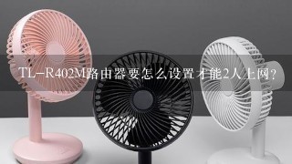 TL-R402M路由器要怎么设置才能2人上网?