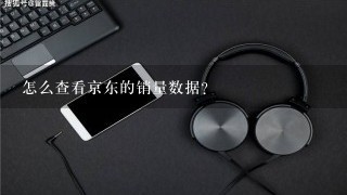 怎么查看京东的销量数据？