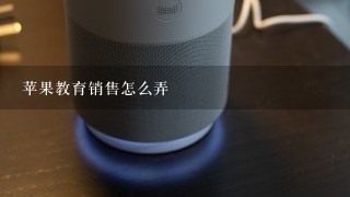 苹果教育销售怎么弄