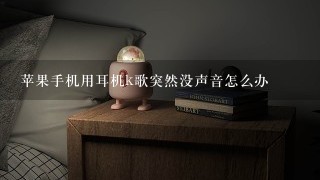 苹果手机用耳机k歌突然没声音怎么办