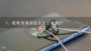 舵机用英语怎么说？谢谢！