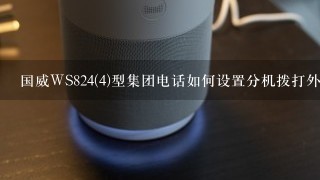 国威WS824(4)型集团电话如何设置分机拨打外线权限?