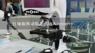 红辣椒移动版怎么进入recovery