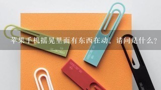 苹果手机摇晃里面有东西在动。请问是什么？