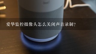 爱华监控摄像头怎么关闭声音录制？