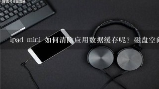 ipad mini 如何清除应用数据缓存呢？磁盘空间占用的越来越大