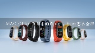 MAC Office 2011中的Word , Excel怎么全屏