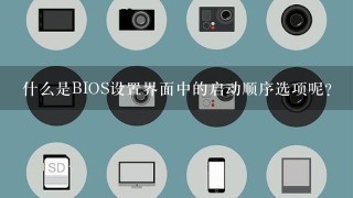 什么是BIOS设置界面中的启动顺序选项呢？