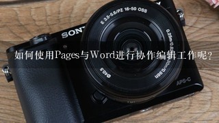 如何使用Pages与Word进行协作编辑工作呢？