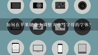 如何在苹果键盘上调整大小写字母的字体?